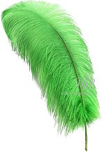 Перо страуса премиум светло-зеленое 65-75 см