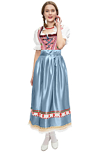 Баварский костюм женский голубой фартук