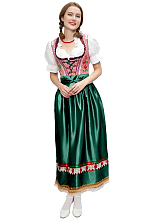 Баварское национальное классическое платье с зеленым фартуком