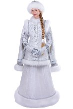 Платье Снегурочки с душегреей "Филигрань", мод. № 14