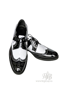 Черно-белые туфли мужские