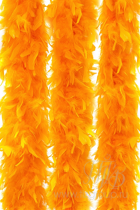 Оранжевое боа из перьев