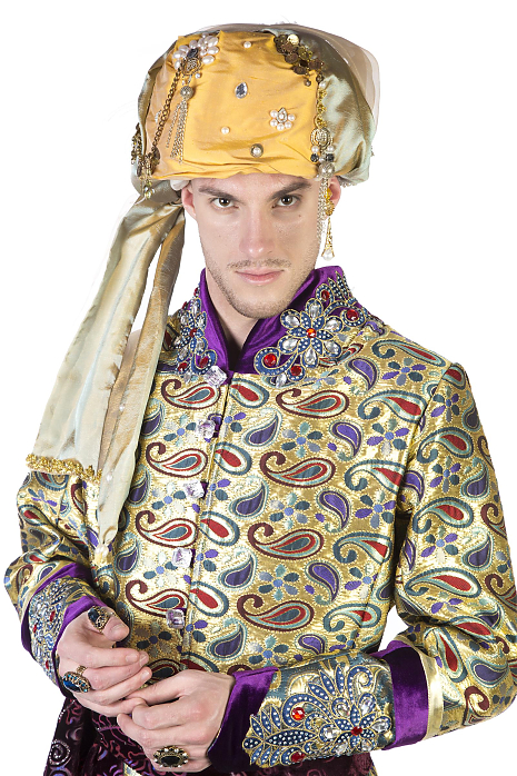 Восточный костюм султана, золотой