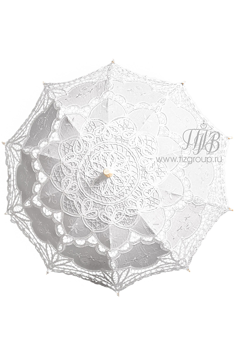 Кружевной зонт с вышивкой  