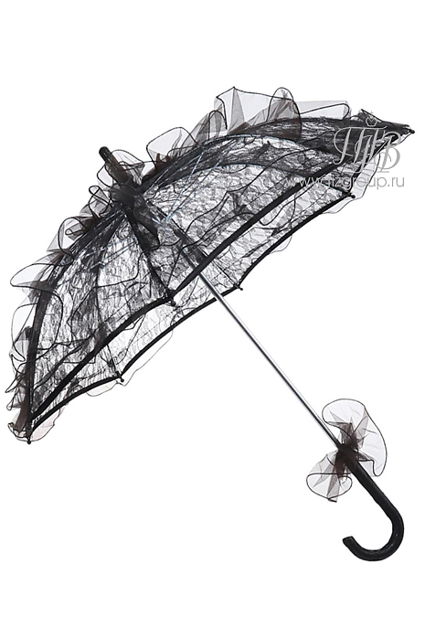 Зонт кружевной черный