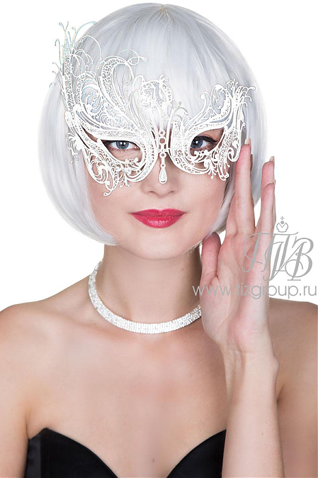 Маска металлическая венецианская ажурная