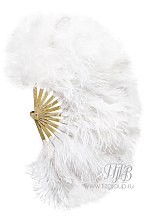 Веер белый из 12 перьев 