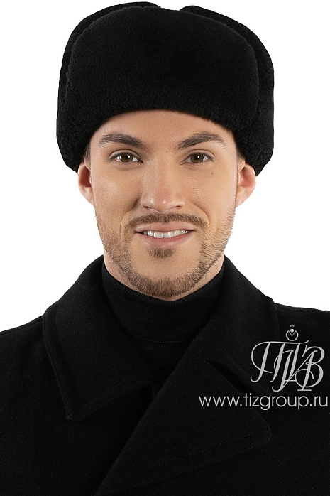 Ушанка черная
