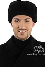 Ушанка черная