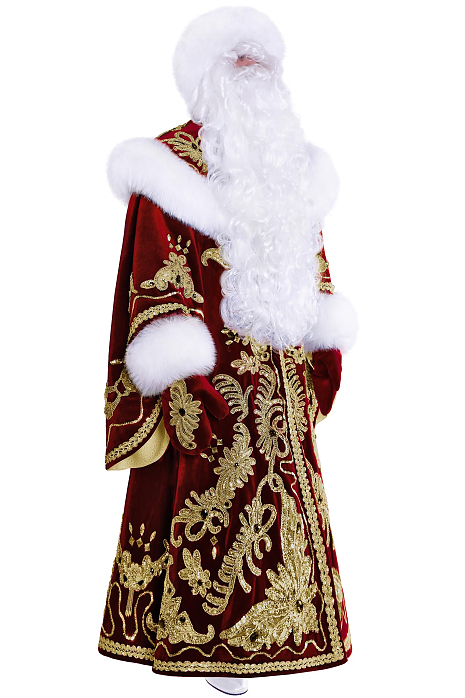 Костюм Деда Мороза красный с мехом