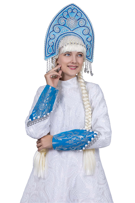 Костюм Снегурочки новогодний "Боярский", мод. № 3