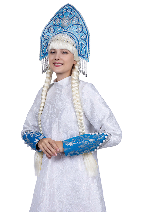 Костюм Снегурочки новогодний "Боярский", мод. № 3