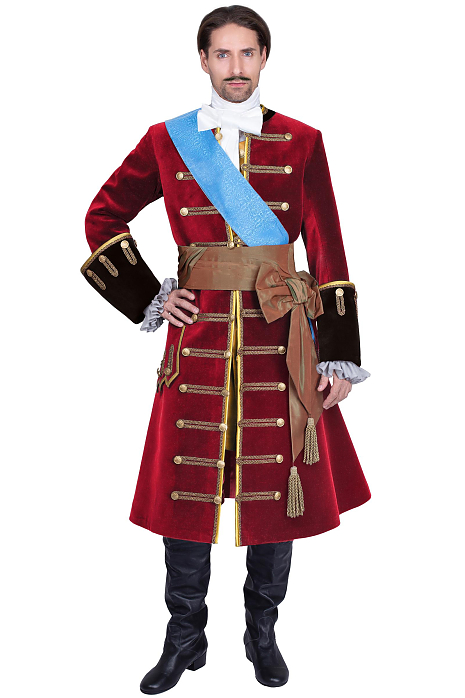Мужской костюм придворного, 18 век красный