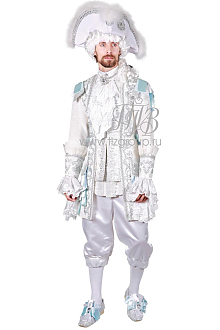 Мужской костюм 18 век, белый камзол