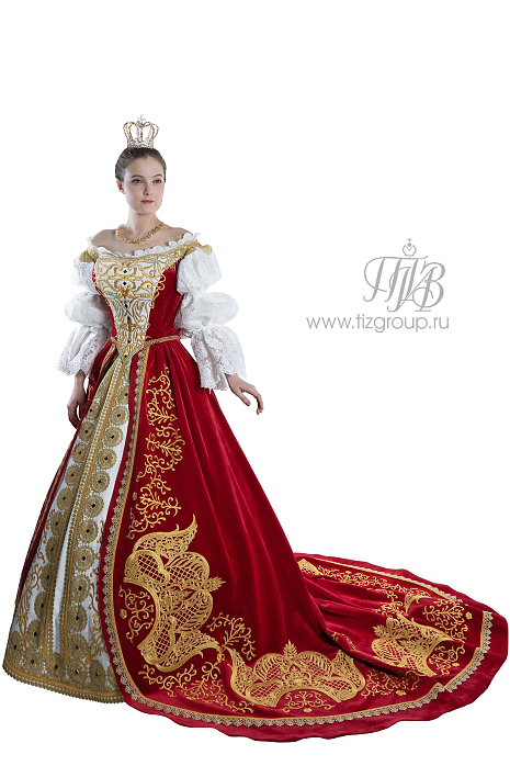 Платье Императрицы красный бархат 