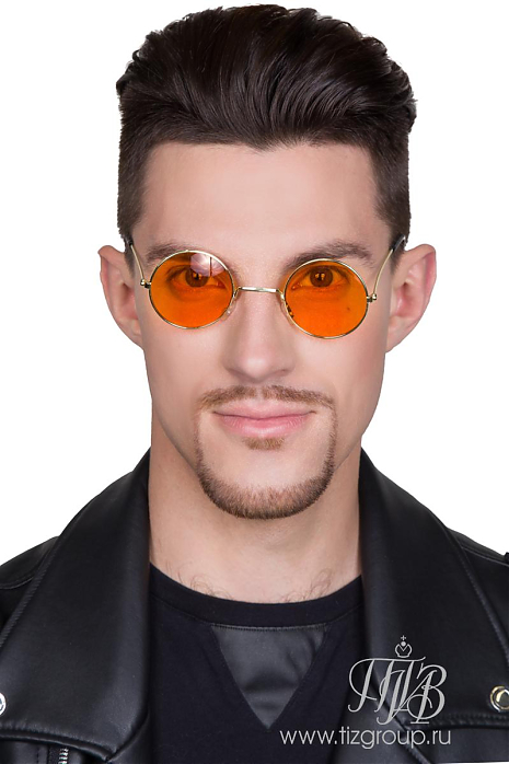 Круглые оранжевые очки