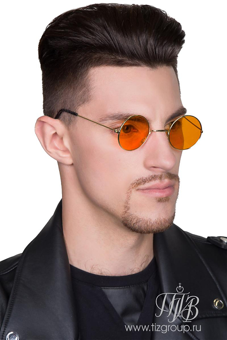 Круглые оранжевые очки