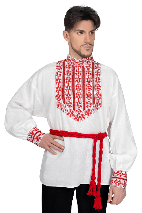 Косоворотка льняная с вышивкой