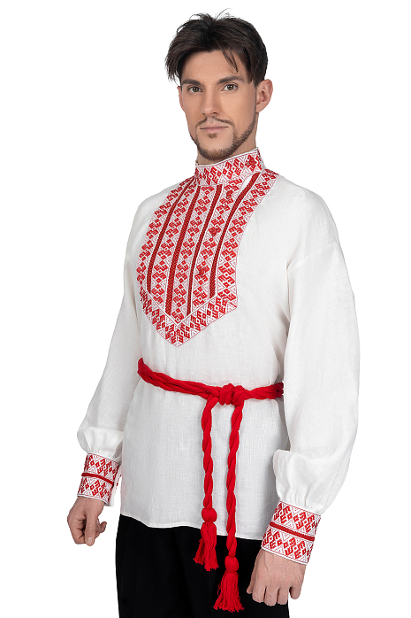 Косоворотка льняная с вышивкой