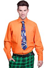 Рубашка стиляги оранжевая